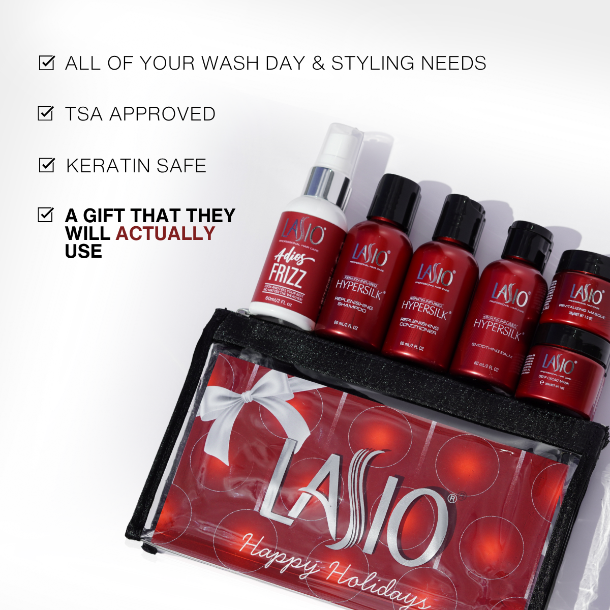 Holiday Edition | Fly Frizz-Free Travel Kit | TSA-Approved Mini Haircare