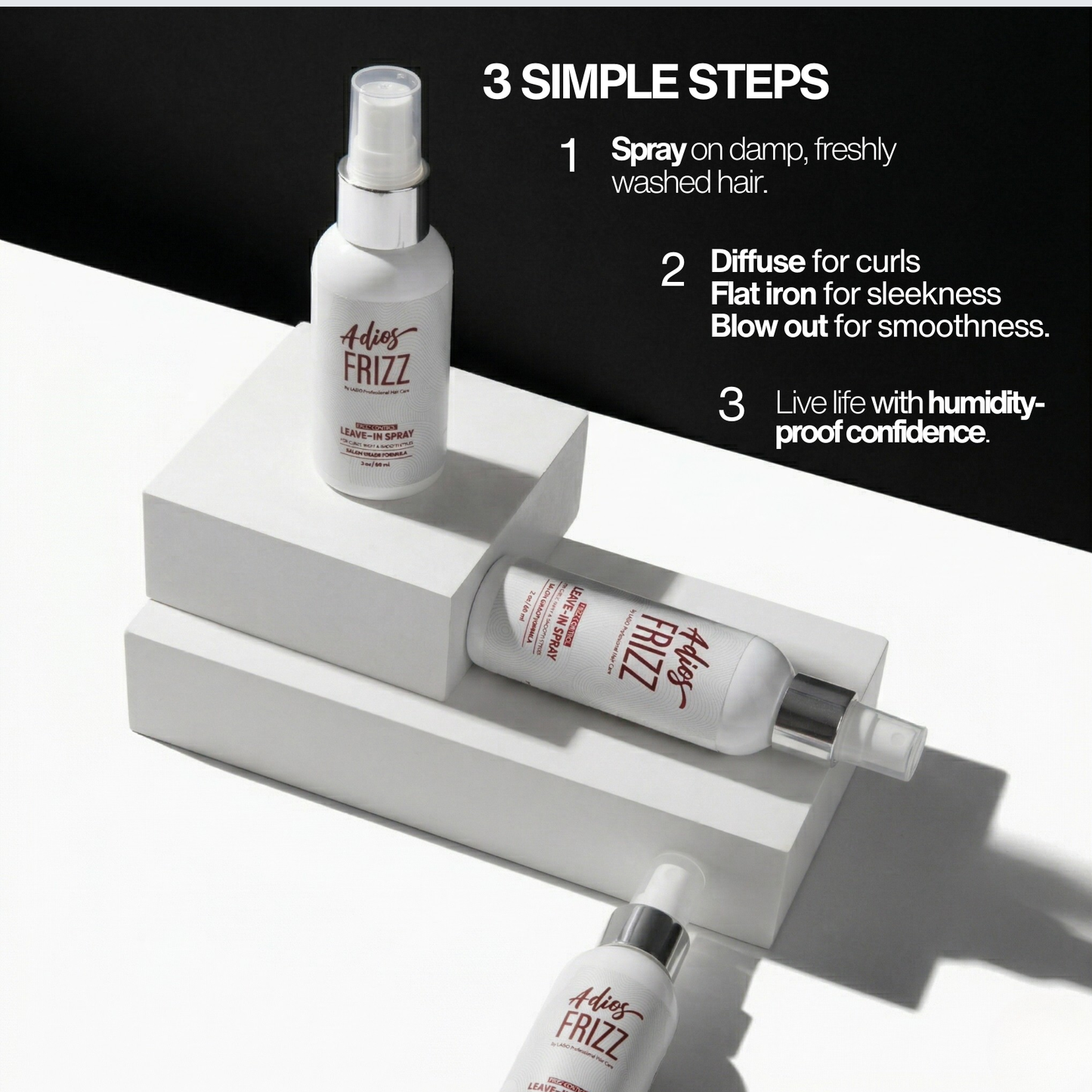 2oz Adios Frizz | Heat Protectant Styling Spray