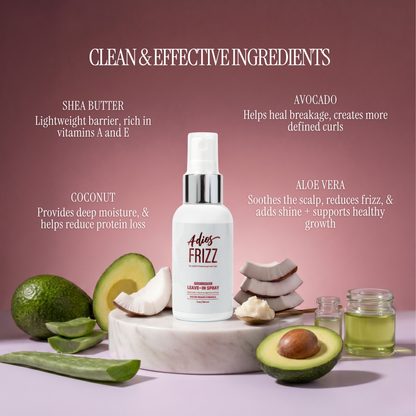 Adios Frizz 2oz | Heat Protectant Styling Spray