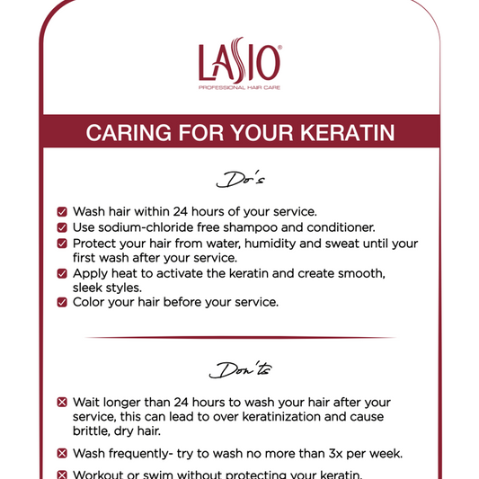 Do's and Don'ts Keratin Aftercare Card