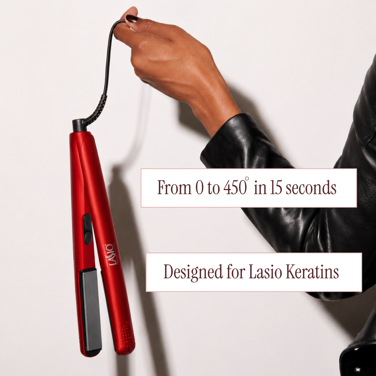 Lasio 1″ ProStraight Ceramic Flat Iron | Salon-Quality Straightener for Frizz-Free Shine & Smooth Hair, Adjustable Heat Settings