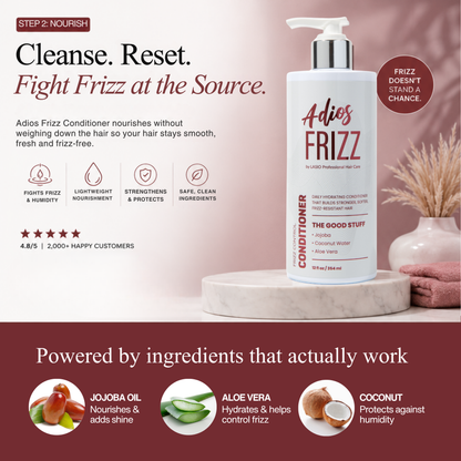 Adios Frizz Anti-Frizz Conditioner for Humidity Control | Keratin-safe | Color-safe